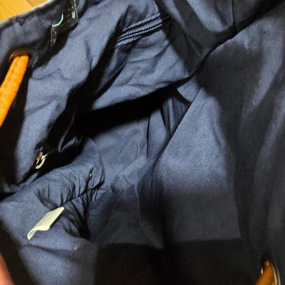 Kendall & Kylie Denim Vegan Leather Backpack With Pointed Studs Chambray Bag - Picture 7 of 8